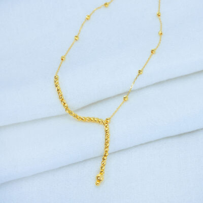 Twisted Gold Y-Necklace