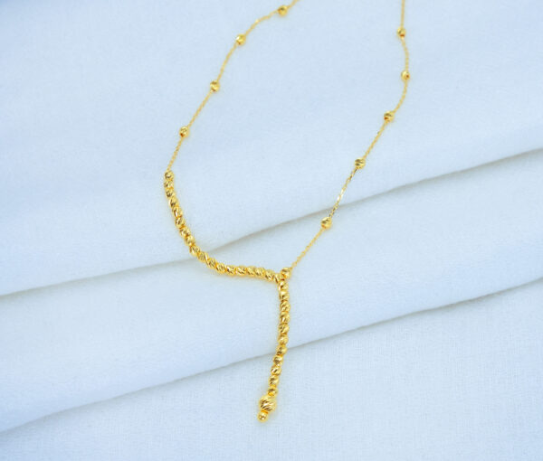 Twisted Gold Y-Necklace