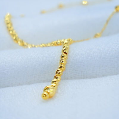 Twisted Gold Y-Necklace