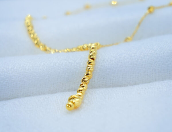 Twisted Gold Y-Necklace - Image 2