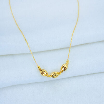 Golden Facet Bead Necklace