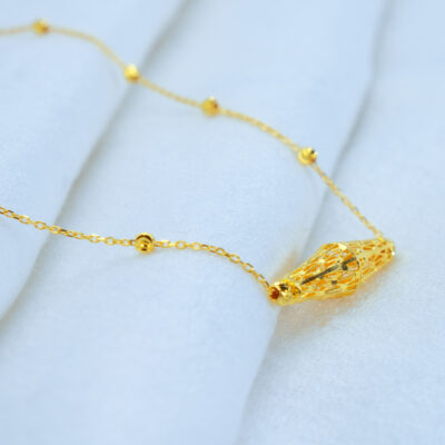 Golden Lantern Necklace