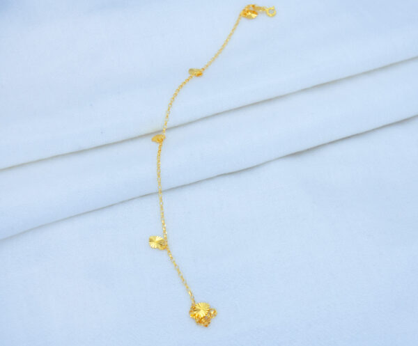 Gold Heartfelt Embrace anklet - Image 2