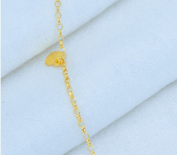 Gold Heartfelt Embrace anklet - Image 3