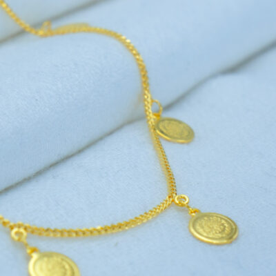 Coin Cascade Gold anklet