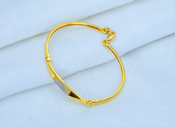 Diamond-Studded Gold Bangle - Image 2