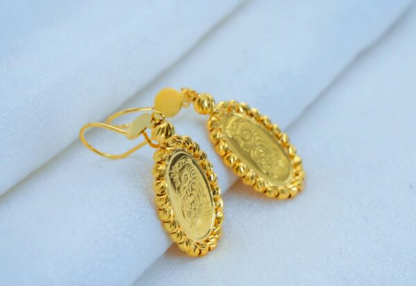 Gleaming Coin Hoop Earrings