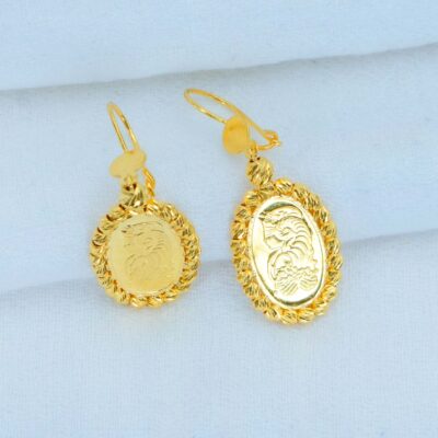 Gleaming Coin Hoop Earrings