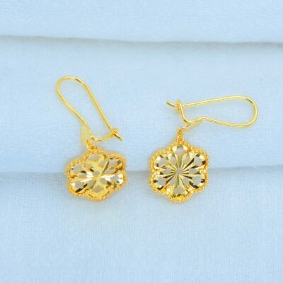 Flower Petal Gold Earrings