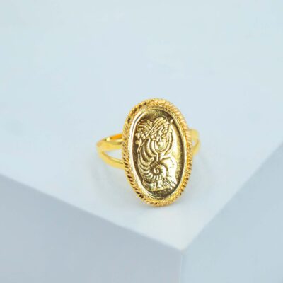 Golden Medallion Ring