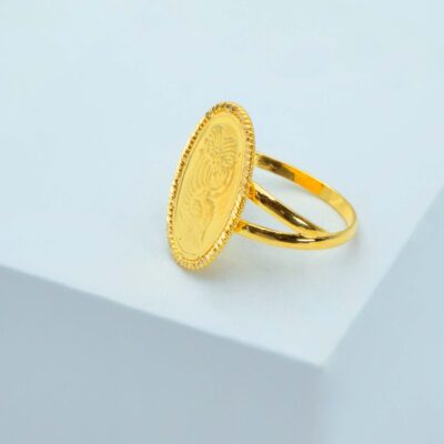 Golden Medallion Ring