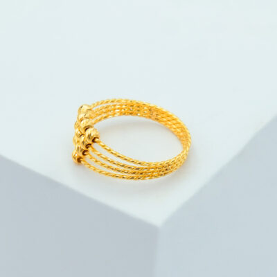 Braided Heart Gold Ring