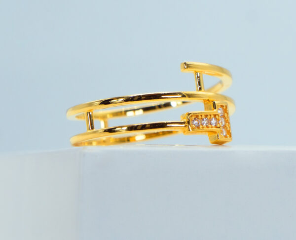 Double Band Arrow Ring - Image 2