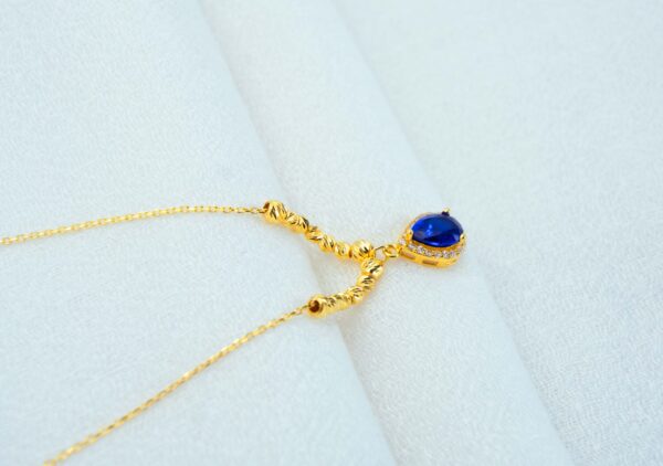 Sapphire Drop Necklace - Image 2