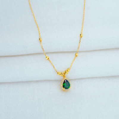 Emerald Teardrop Necklace