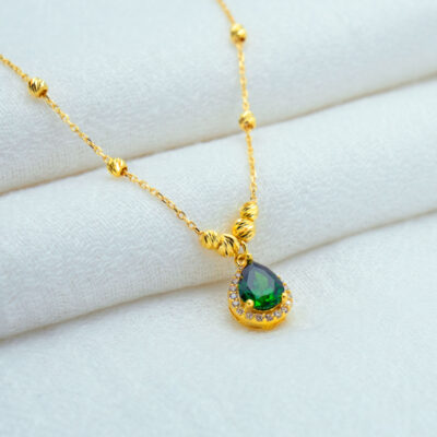 Emerald Teardrop Necklace