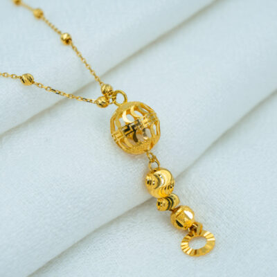 Ornate Gold Sphere Necklace