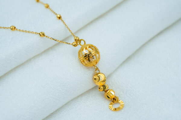 Ornate Gold Sphere Necklace